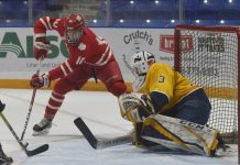 Legionnaires fall in overtime to Hounds