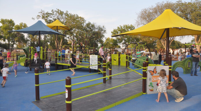 Double-wide playground ramps offer inclusive play opportunities.